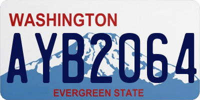 WA license plate AYB2064