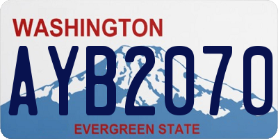 WA license plate AYB2070