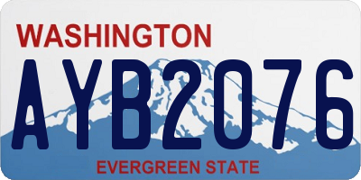 WA license plate AYB2076