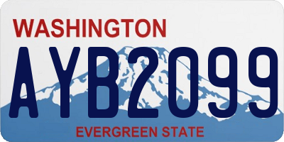 WA license plate AYB2099
