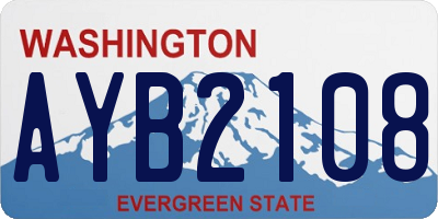 WA license plate AYB2108