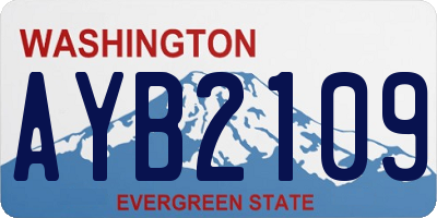 WA license plate AYB2109