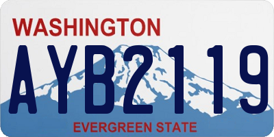 WA license plate AYB2119