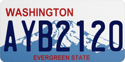 WA license plate AYB2120