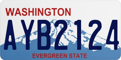 WA license plate AYB2124
