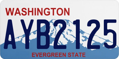WA license plate AYB2125