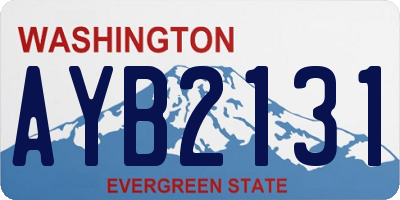 WA license plate AYB2131