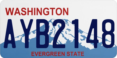 WA license plate AYB2148