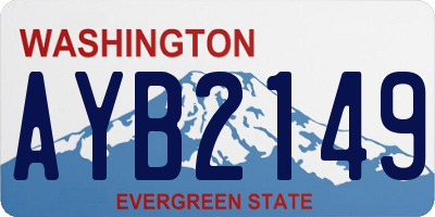 WA license plate AYB2149
