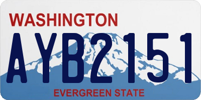 WA license plate AYB2151