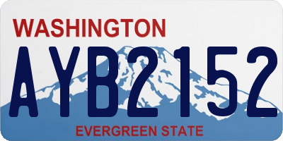 WA license plate AYB2152
