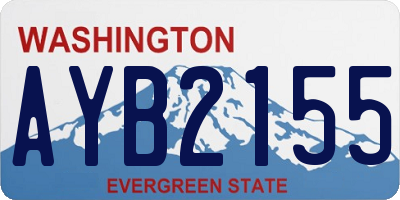 WA license plate AYB2155
