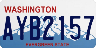 WA license plate AYB2157