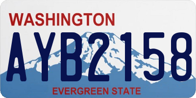 WA license plate AYB2158