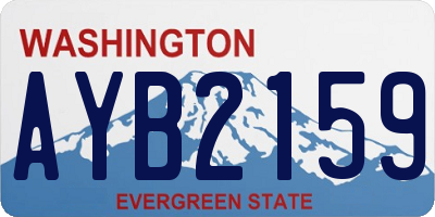 WA license plate AYB2159