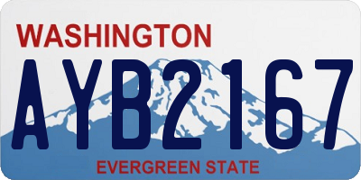 WA license plate AYB2167
