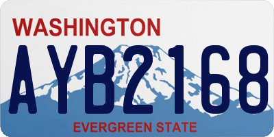 WA license plate AYB2168