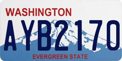 WA license plate AYB2170