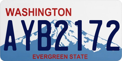 WA license plate AYB2172