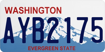 WA license plate AYB2175