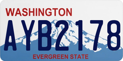 WA license plate AYB2178