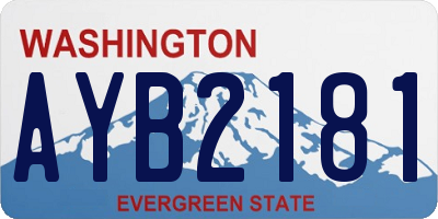 WA license plate AYB2181