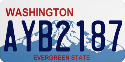 WA license plate AYB2187