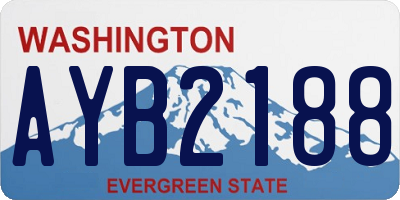 WA license plate AYB2188
