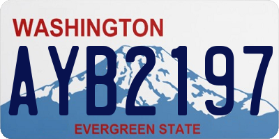 WA license plate AYB2197