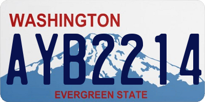 WA license plate AYB2214
