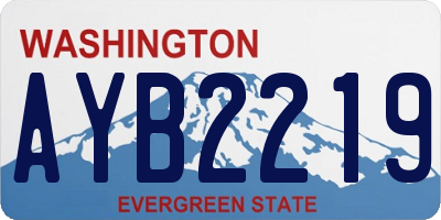 WA license plate AYB2219