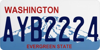 WA license plate AYB2224