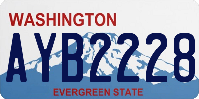 WA license plate AYB2228