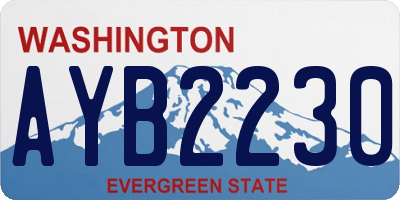 WA license plate AYB2230