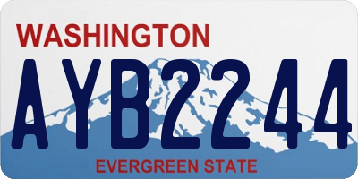 WA license plate AYB2244