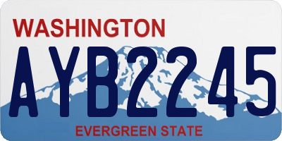 WA license plate AYB2245