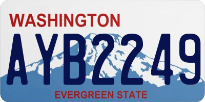 WA license plate AYB2249