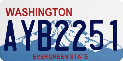 WA license plate AYB2251