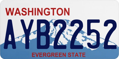 WA license plate AYB2252