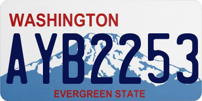 WA license plate AYB2253