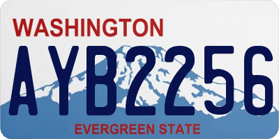 WA license plate AYB2256