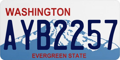 WA license plate AYB2257