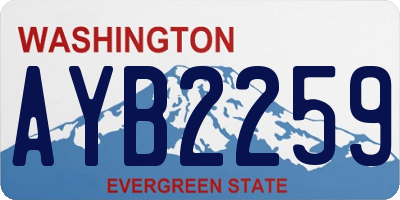WA license plate AYB2259