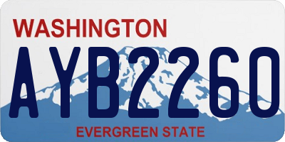 WA license plate AYB2260