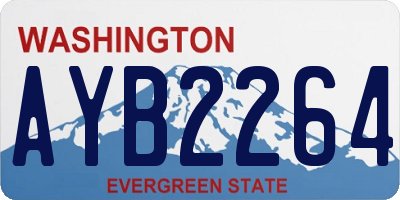 WA license plate AYB2264