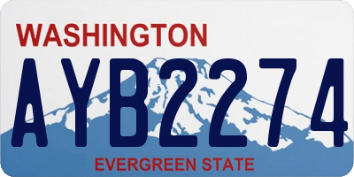WA license plate AYB2274