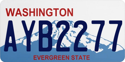 WA license plate AYB2277