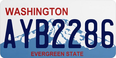 WA license plate AYB2286