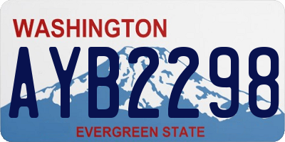 WA license plate AYB2298