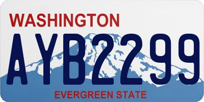 WA license plate AYB2299